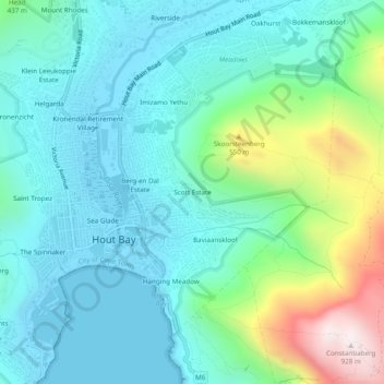 Scott Estate topographic map, elevation, terrain