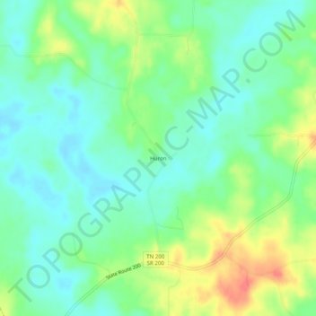 Huron topographic map, elevation, terrain