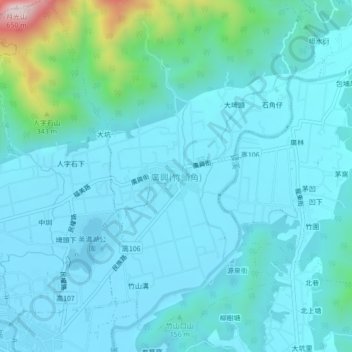 Guangxing topographic map, elevation, terrain