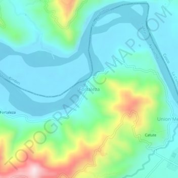 Fortaleza topographic map, elevation, terrain