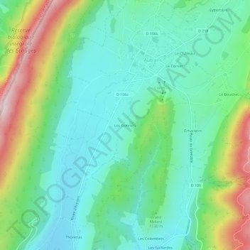 Les Gonnets topographic map, elevation, terrain