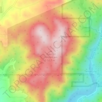 Gavilan Mountain topographic map, elevation, terrain