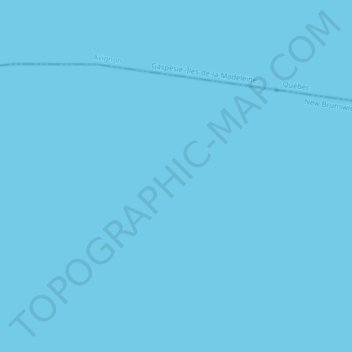 Chaleur Bay topographic map, elevation, terrain