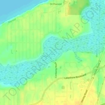 Mentor Marsh State Nature Preserve topographic map, elevation, terrain