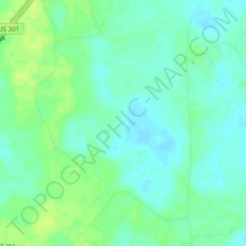 Brunston Swamp topographic map, elevation, terrain