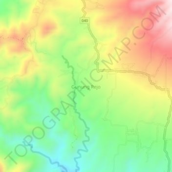 Gunung Rejo topographic map, elevation, terrain