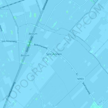 Sint Annen topographic map, elevation, terrain