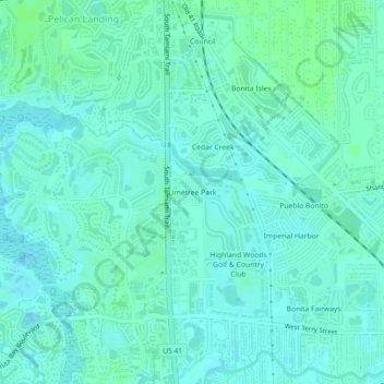 Limetree Park topographic map, elevation, terrain