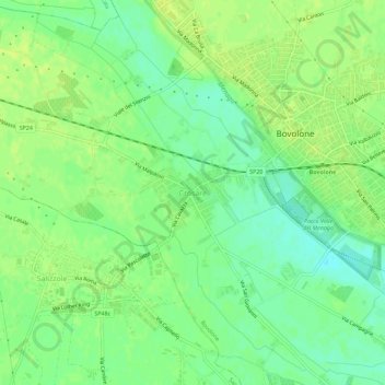 Crosare topographic map, elevation, terrain