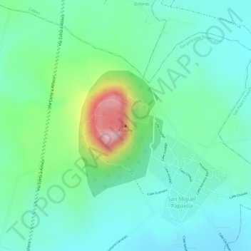 Tecajete topographic map, elevation, terrain