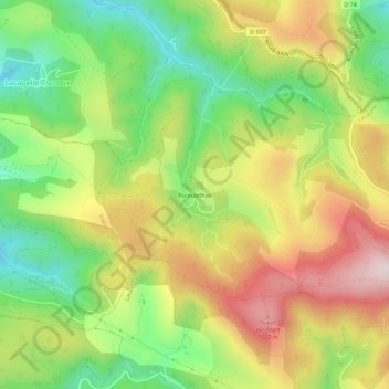 Escoubilhac topographic map, elevation, terrain