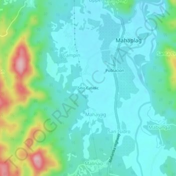 Sitio Cabelic topographic map, elevation, terrain
