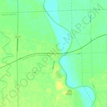 Old Fort topographic map, elevation, terrain