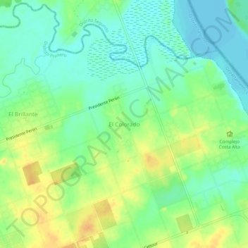 El Colorado topographic map, elevation, terrain