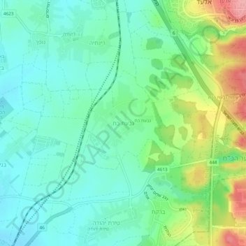 Giv'at Koah topographic map, elevation, terrain