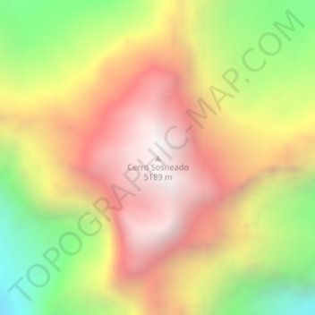 Cerro Sosneado topographic map, elevation, terrain