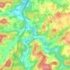 Boothsville topographic map, elevation, terrain