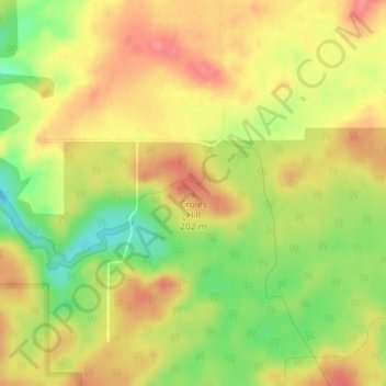 Croles Hill topographic map, elevation, terrain