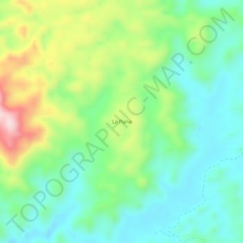 La Puna topographic map, elevation, terrain