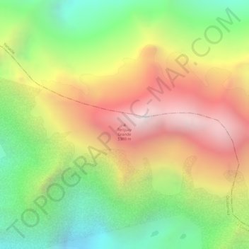 Terijuay Grande topographic map, elevation, terrain