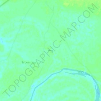 Mya topographic map, elevation, terrain
