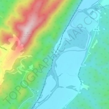 Johnson topographic map, elevation, terrain