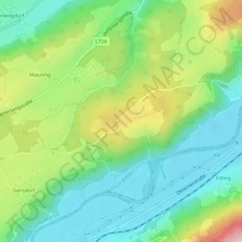 Mitterberg topographic map, elevation, terrain
