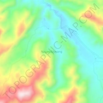Nagari Silayang topographic map, elevation, terrain
