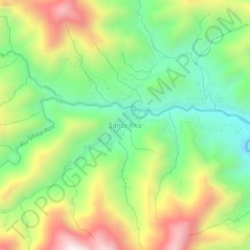 Santa Rita topographic map, elevation, terrain