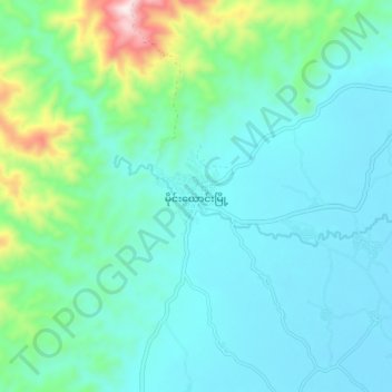 Mongyawng topographic map, elevation, terrain