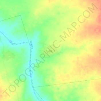 Madira topographic map, elevation, terrain