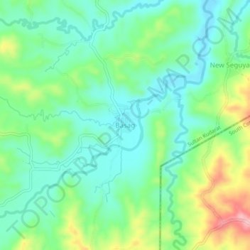 Basag topographic map, elevation, terrain