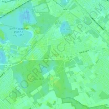 Zevenbunder topographic map, elevation, terrain