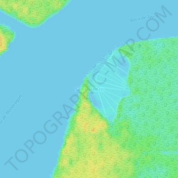 San Lorenzo topographic map, elevation, terrain