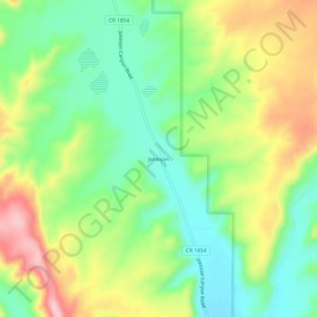 Johnson topographic map, elevation, terrain