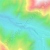 San Gabriel topographic map, elevation, terrain