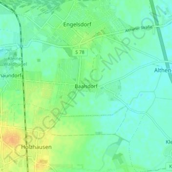 Baalsdorf topographic map, elevation, terrain