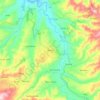 Burrel topographic map, elevation, terrain