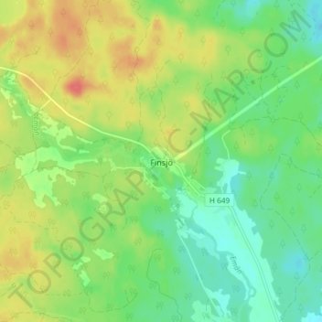 Finsjö topographic map, elevation, terrain