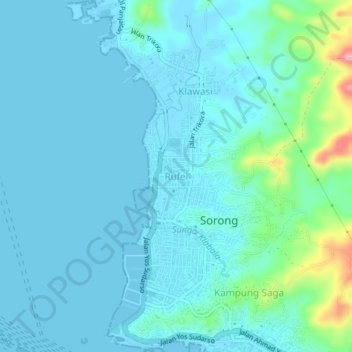Rufei topographic map, elevation, terrain