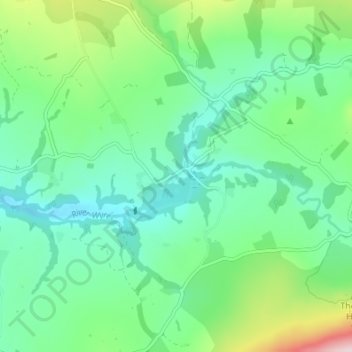 Abbeystead topographic map, elevation, terrain