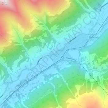 Ulrichen topographic map, elevation, terrain