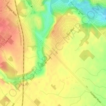 Stewarttown topographic map, elevation, terrain
