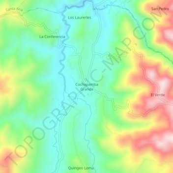 Cochapamba Grande topographic map, elevation, terrain