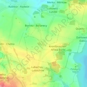 Neu-Bornitz topographic map, elevation, terrain