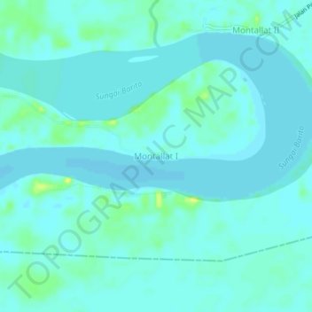 Montallat I topographic map, elevation, terrain