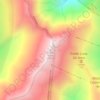 Treble Cone topographic map, elevation, terrain