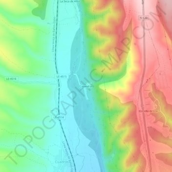Cabanillas topographic map, elevation, terrain