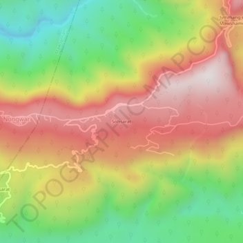 Sohsarat topographic map, elevation, terrain