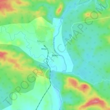 Bijabo topographic map, elevation, terrain